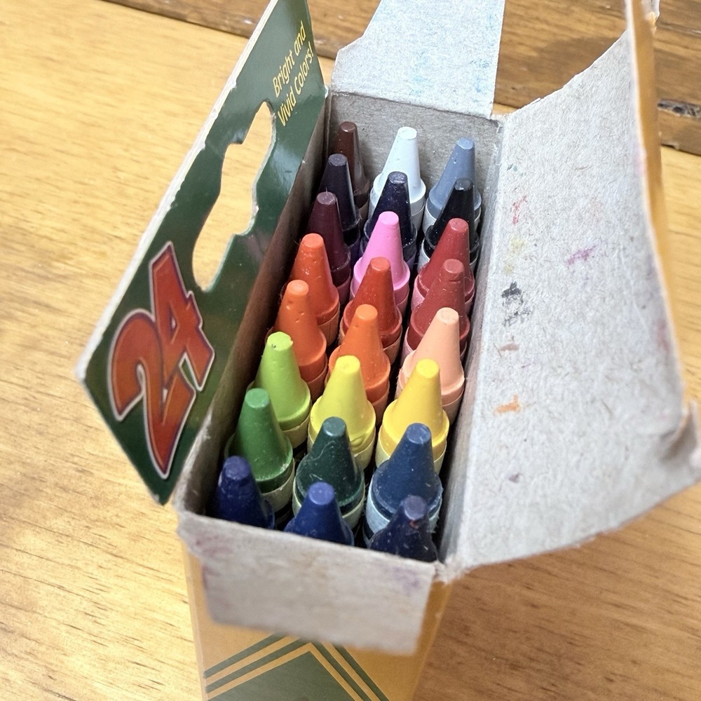 TWO Retired Dandelion Included Crayola 24 Count Box Crayons Binney Smith 2006 - Picture 6 of 6